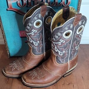 Potrillo Salvaje Westetn Embroidered Heeled Boots